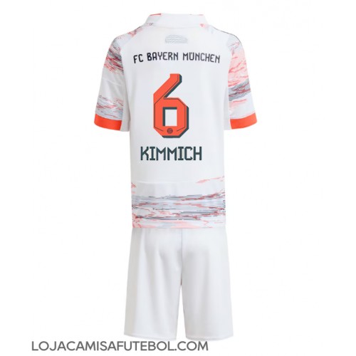 Camisa de Futebol Bayern Munich Joshua Kimmich #6 Equipamento Secundário Infantil 2025-26 Manga Curta (+ Calças curtas)